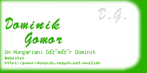 dominik gomor business card